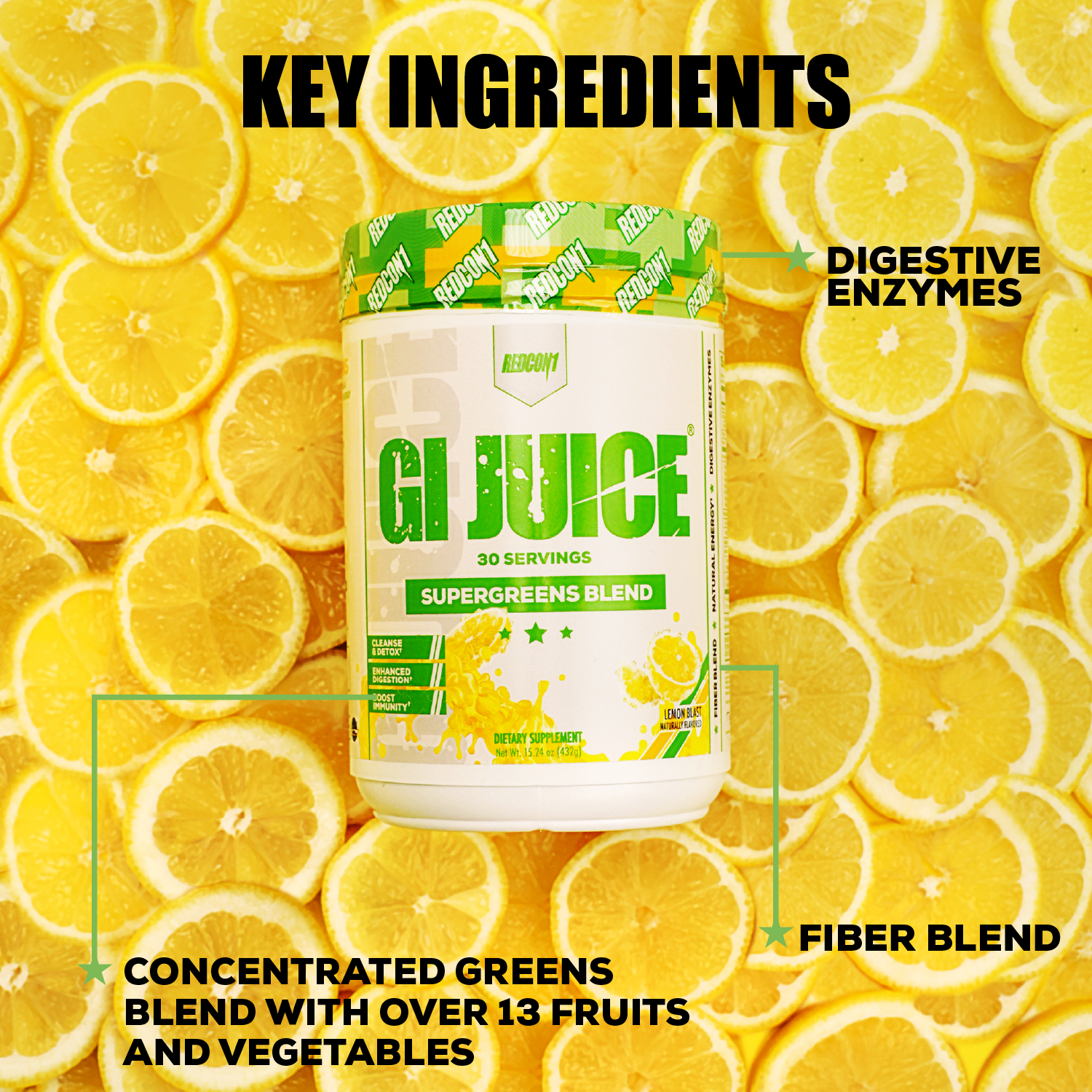 GI JUICE Digestive Enzymes
