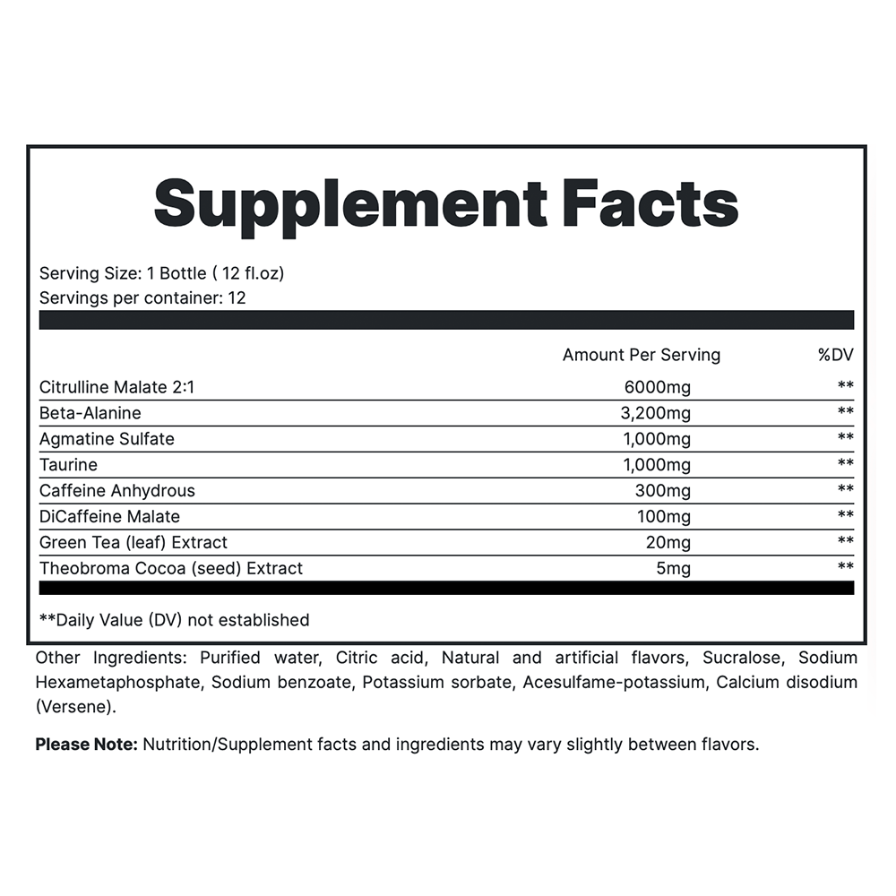 TOTAL WAR Ready To Drink Preworkout (12 Servings)