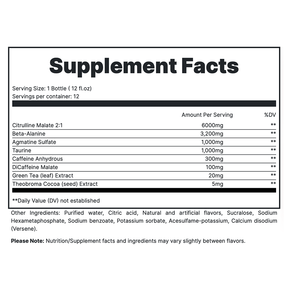 TOTAL WAR Ready To Drink Preworkout (12 Servings)