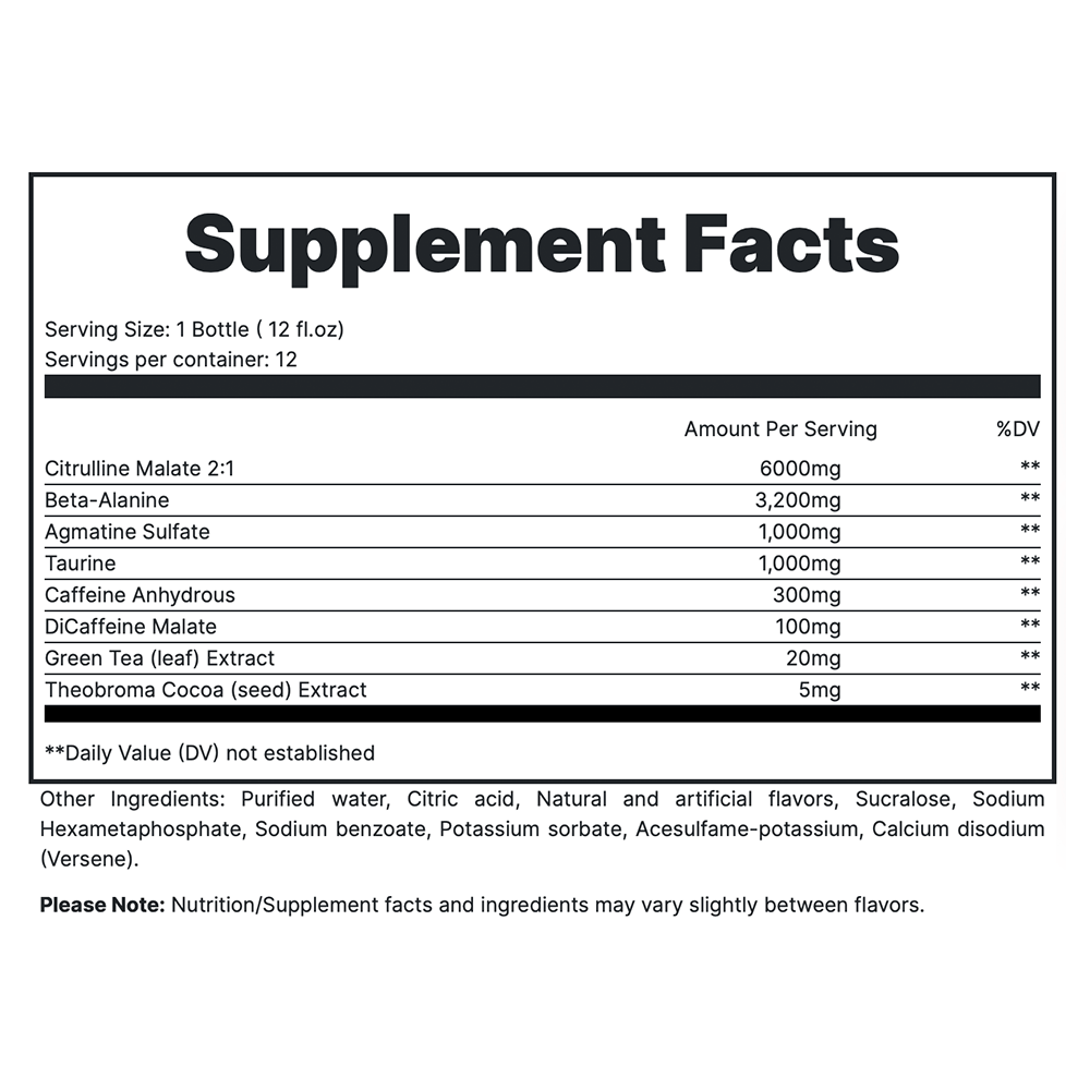 TOTAL WAR Ready To Drink Preworkout (12 Servings)