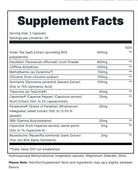 C-BURN EXTREME THERMOGENIC FAT BURNER